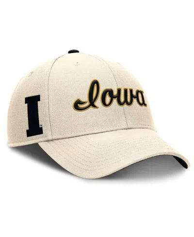 NIKE MEN'S NATURAL IOWA HAWKEYES PRIMETIME RISE ADJUSTABLE HAT