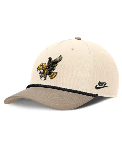 Nike Men's Natural Iowa Hawkeyes Rise Legacy Throwback Logo Adjustable Hat In Brown