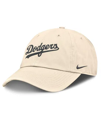 Nike Men's Natural Los Angeles Dodgers Camo Pack Club Adjustable Hat In Brown