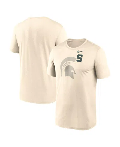NIKE MEN'S NATURAL MICHIGAN STATE SPARTANS CAMPUS SHADOW LEGEND PERFORMANCE T-SHIRT