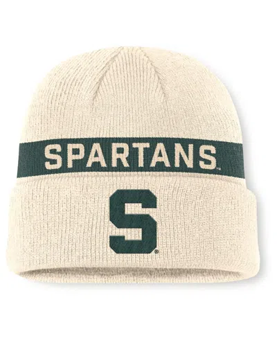 Nike Men's Natural Michigan State Spartans Peak Primetime Utility Cuffed Knit Hat In Neutral