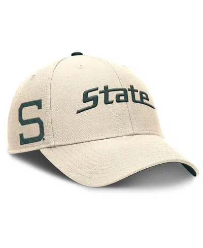 NIKE MEN'S NATURAL MICHIGAN STATE SPARTANS PRIMETIME RISE ADJUSTABLE HAT