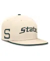 Nike Men's Natural Michigan State Spartans Primetime True Performance Fitted Hat In Natural