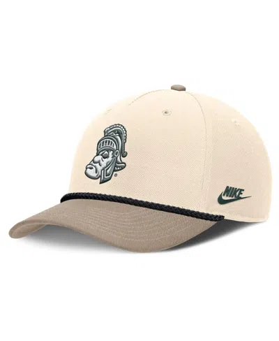 Nike Men's Natural Michigan State Spartans Rise Legacy Throwback Logo Adjustable Hat In Brown