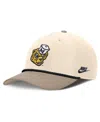 Nike Natural Michigan Wolverines Rise Legacy Throwback Logo Adjustable Hat In Neutral