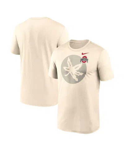 NIKE MEN'S NATURAL OHIO STATE BUCKEYES CAMPUS SHADOW LEGEND PERFORMANCE T-SHIRT