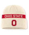 Nike Men's Natural Ohio State Buckeyes Peak Primetime Utility Cuffed Knit Hat In Neutral