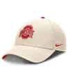 Nike Men's Natural Ohio State Buckeyes Rise Primetime Performance Trucker Adjustable Hat In Brown