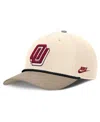 Nike Men's Natural Oklahoma Sooners Rise Legacy Throwback Logo Adjustable Hat In Brown