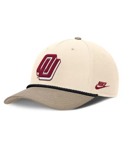 Nike Men's Natural Oklahoma Sooners Rise Legacy Throwback Logo Adjustable Hat In Brown