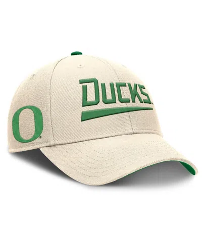 NIKE MEN'S NATURAL OREGON DUCKS PRIMETIME RISE ADJUSTABLE HAT
