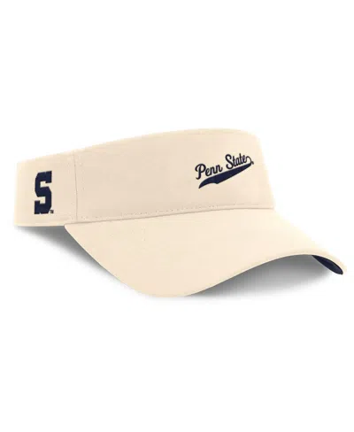 Nike Natural Penn State Nittany Lions Primetime Ace Adjustable Visor In Brown