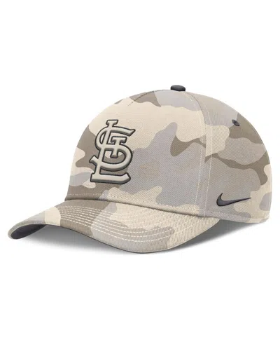 Nike Men's Natural St. Louis Cardinals Camo Pack Rise Adjustable Hat In Brown