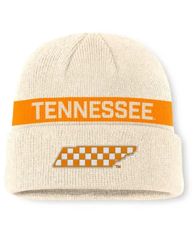 Nike Men's Natural Tennessee Volunteers Peak Primetime Utility Cuffed Knit Hat In Brown