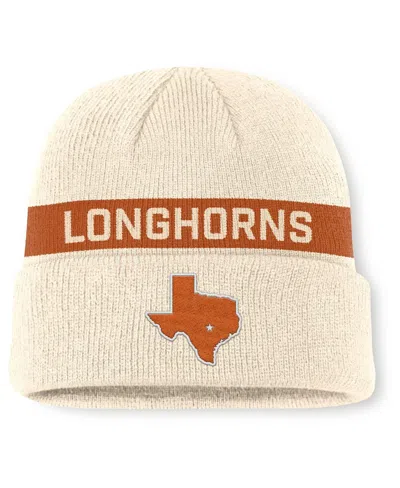 Nike Men's Natural Texas Longhorns Peak Primetime Utility Cuffed Knit Hat In Brown