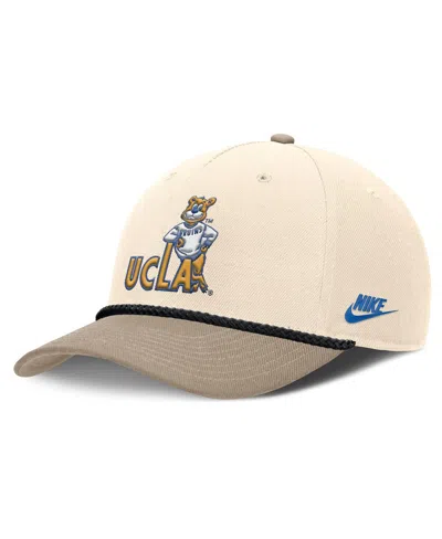 Nike Men's Natural Ucla Bruins Rise Legacy Throwback Logo Adjustable Hat In Brown