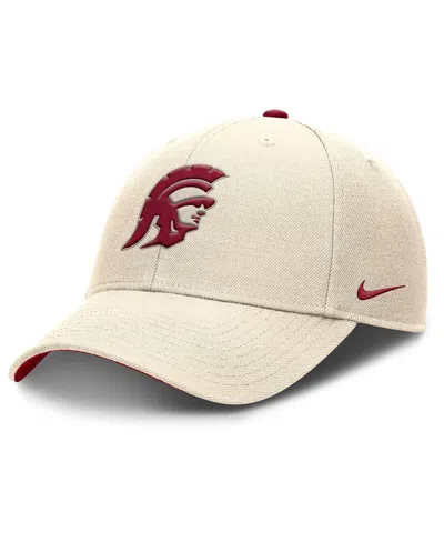 Nike Men's Natural Usc Trojans Rise Primetime Performance Trucker Adjustable Hat In Brown