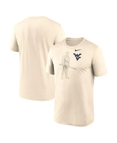 NIKE MEN'S NATURAL WEST VIRGINIA MOUNTAINEERS CAMPUS SHADOW LEGEND PERFORMANCE T-SHIRT
