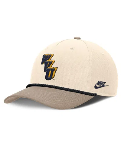 Nike Men's Natural West Virginia Mountaineers Rise Legacy Throwback Logo Adjustable Hat In Brown