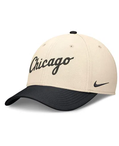 Nike Men's Natural/black Chicago White Sox Statement Rise Performance Flex Hat In Multi