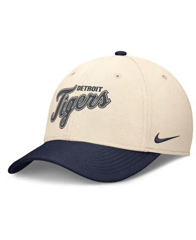 Nike Men's Natural/navy Detroit Tigers Statement Rise Performance Flex Hat In Multi