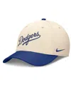 Nike Men's Natural/royal Los Angeles Dodgers Statement Rise Performance Flex Hat In Multi