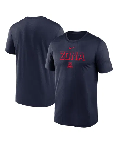 NIKE MEN'S NAVY ARIZONA WILDCATS 2025 SIDELINE LEGEND PERFORMANCE T-SHIRT