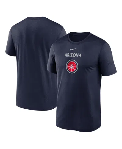 Nike Men's Navy Arizona Wildcats On-court Basketball Legend Practice Performance T-shirt