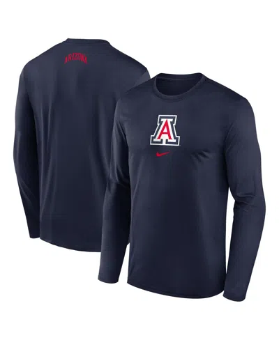 Nike Men's Navy Arizona Wildcats On-court Basketball Shootaround Performance Long Sleeve T-shirt