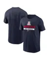 Nike Men's Navy Arizona Wildcats Football T-shirt In Navy