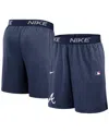 Nike Men's Navy Atlanta Braves Authentic Collection Performance Knit Shorts In Navy