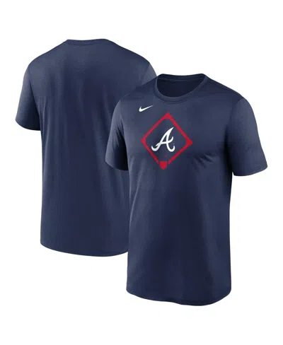 Nike Navy Atlanta Braves Icon Legend Performance T-shirt In Blue