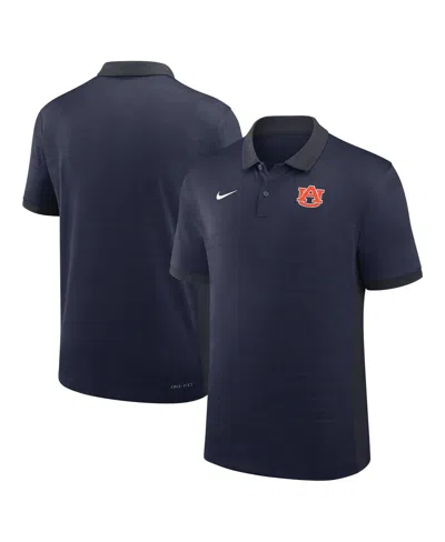 Nike Men's Navy Auburn Tigers 2025 Early Season Coaches Sideline Victory Stripe Dri-fit Polo Shirt In Blue