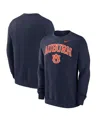 Nike Men's Navy Auburn Tigers Arch Pullover Sweatshirt In Blue