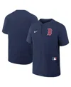Nike Men's Navy Boston Red Sox Authentic Collection Raglan Short Sleeve Windshirt In Navy