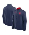 Nike Men's Navy Boston Red Sox Cooperstown Collection Fleece Half-zip Pullover Sweatshirt In Blue