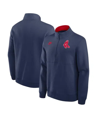 Nike Men's Navy Boston Red Sox Cooperstown Collection Fleece Half-zip Pullover Sweatshirt
