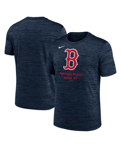 NIKE MEN'S NAVY BOSTON RED SOX VELOCITY PERFORMANCE T-SHIRT