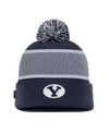 Nike Men's Navy Byu Cougars 2024 Sideline Peak Cuffed With Pom Knit Hat In Navy