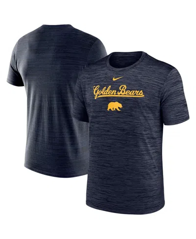 Nike Men's Navy Cal Bears Velocity Performance T-shirt In Blue