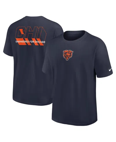 NIKE MEN'S NAVY CHICAGO BEARS DOMINATE THE GAME ESSENTIAL MAX90 T-SHIRT