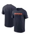 Nike Chicago Bears Primetime Wordmark Essential  Men's Nfl T-shirt In Navy
