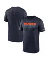 Nike Men's Navy Chicago Bears Sideline Legend Performance T-shirt In Blue