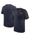 Nike Navy Chicago Bears Sideline Uv Performance Coach Shirt In Blue
