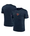 Nike Men's Navy Chicago Bears Sideline Velocity Performance T-shirt In Blue
