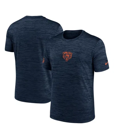 Nike Men's Navy Chicago Bears Sideline Velocity Performance T-shirt In Blue