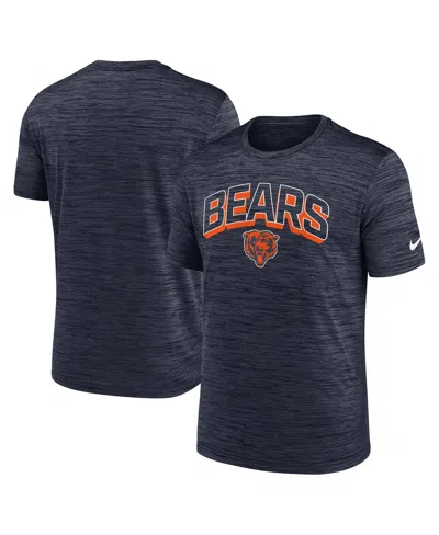 Nike Men's Navy Chicago Bears Velocity Performance T-shirt In Blue