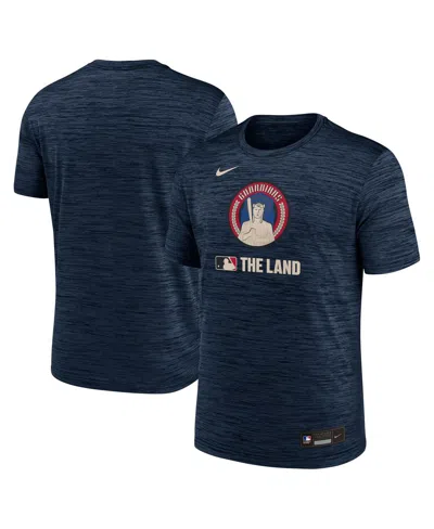 Nike Men's Navy Cleveland Guardians 2025 City Connect Authentic Collection Velocity Performance T-shirt In Brown