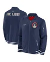 Nike Cleveland Guardians Authentic Collection City Connect  Men's Mlb Full-zip Bomber Jacket In Blue