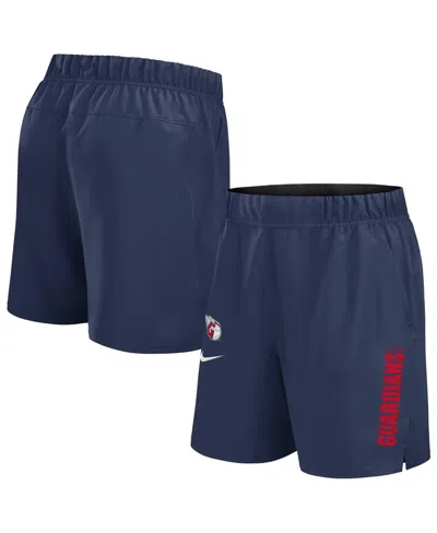 Nike Men's Navy Cleveland Guardians Woven Victory Performance Shorts In Blue
